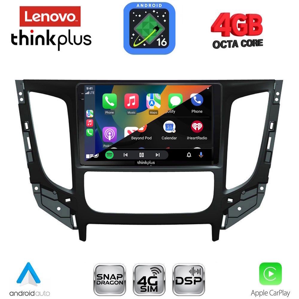 LENOVO LTG 7437CL_CPA (9inc) MULTIMEDIA TABLET for MITSUBISHI L200 mod. 2015-2019 with CLIMA LENOVO LTG 7437CL_CPA (9inc) MULTIMEDIA TABLET for MITSUBISHI L200 mod. 2015-2019 with CLIMA