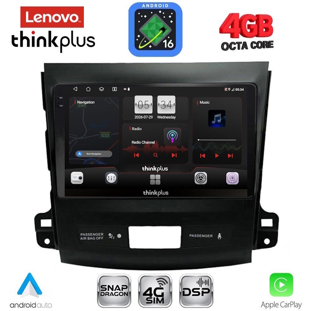 LENOVO LTG 7442_CPA (9inc) MULTIMEDIA TABLET for CITROEN C-CROSSER | MITSUBISHI OUTLANDER | PEUGEOT 4007 mod. 2006-2012 LENOVO LTG 7442_CPA (9inc) MULTIMEDIA TABLET for CITROEN C-CROSSER | MITSUBISHI OUTLANDER | PEUGEOT 4007 mod. 2006-2012