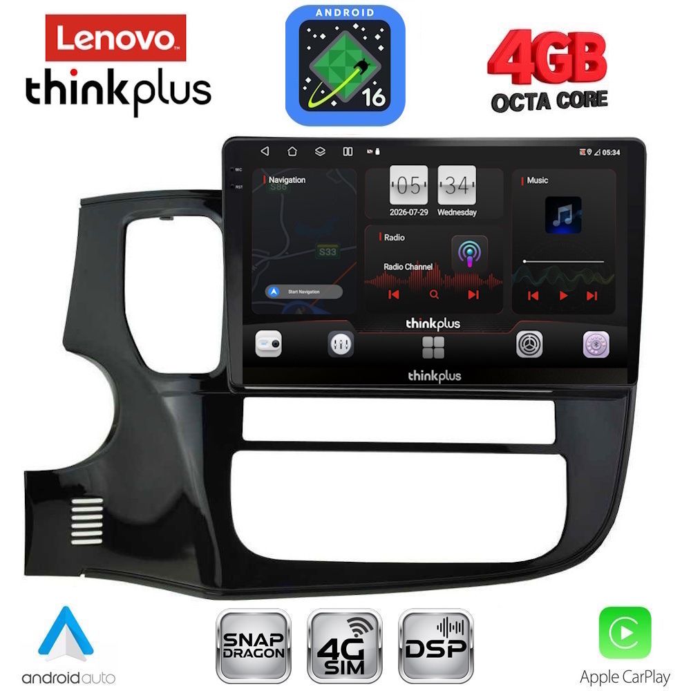 LENOVO LTG 7443_CPA (10inc) MULTIMEDIA TABLET for MITSUBISHI OUTLANDER mod. 2013-2020 LENOVO LTG 7443_CPA (10inc) MULTIMEDIA TABLET for MITSUBISHI OUTLANDER mod. 2013-2020