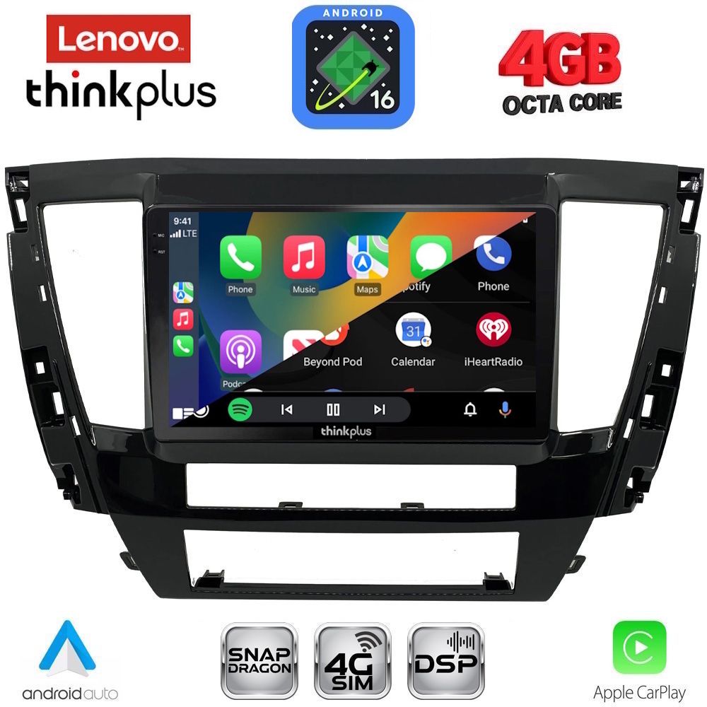 LENOVO LTG 7447S_CPA (9inc) MULTIMEDIA TABLET for MITSUBISHI PAJERO SPORT mod. 2020-2026 LENOVO LTG 7447S_CPA (9inc) MULTIMEDIA TABLET for MITSUBISHI PAJERO SPORT mod. 2020-2026