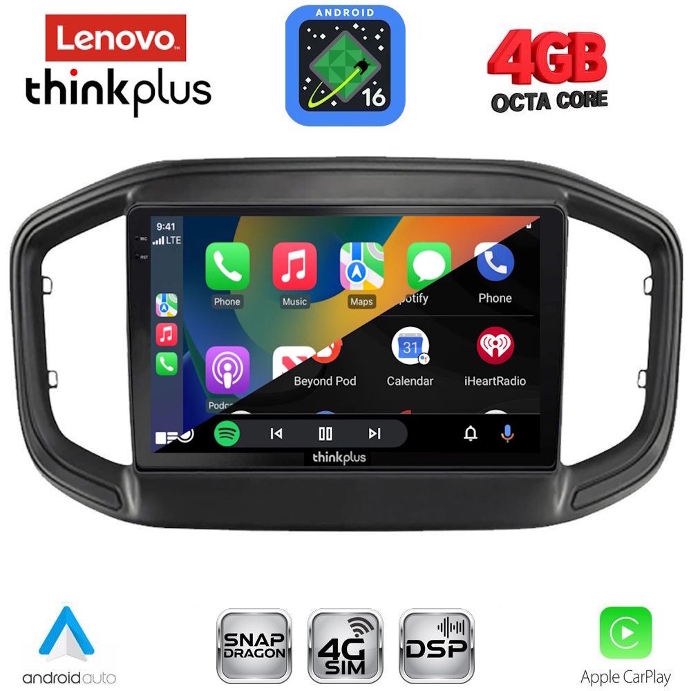 LENOVO LTG 7147_CPA (9inc) MULTIMEDIA TABLET for FIAT STRADA mod. 2020-2026 LENOVO LTG 7147_CPA (9inc) MULTIMEDIA TABLET for FIAT STRADA mod. 2020-2026