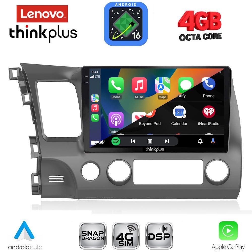 LENOVO LTG 7188_CPA (10inc) MULTIMEDIA TABLET for HONDA CIVIC 4D mod. 2006-2012 LENOVO LTG 7188_CPA (10inc) MULTIMEDIA TABLET for HONDA CIVIC 4D mod. 2006-2012
