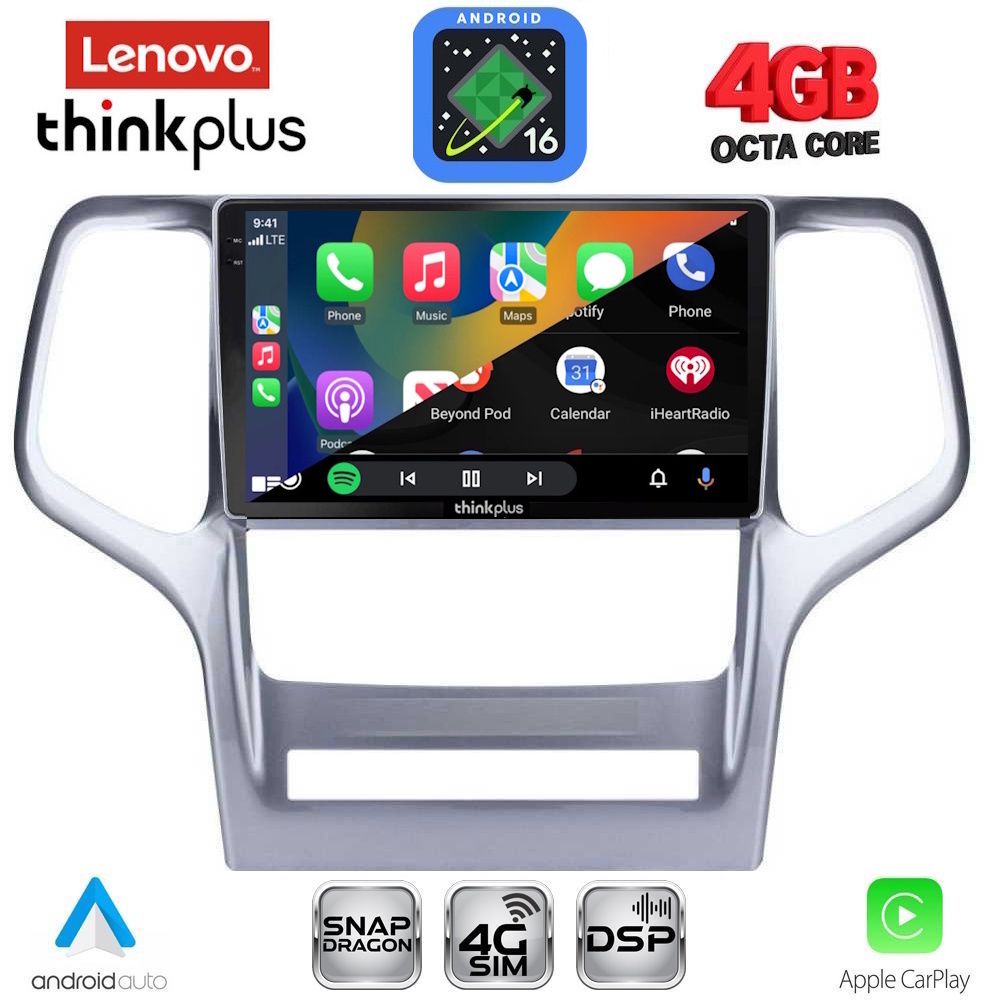 LENOVO LTG 7282_CPA (9inc) MULTIMEDIA TABLET for JEEP GRAND CHEROKEE mod. 2011-2014 LENOVO LTG 7282_CPA (9inc) MULTIMEDIA TABLET for JEEP GRAND CHEROKEE mod. 2011-2014
