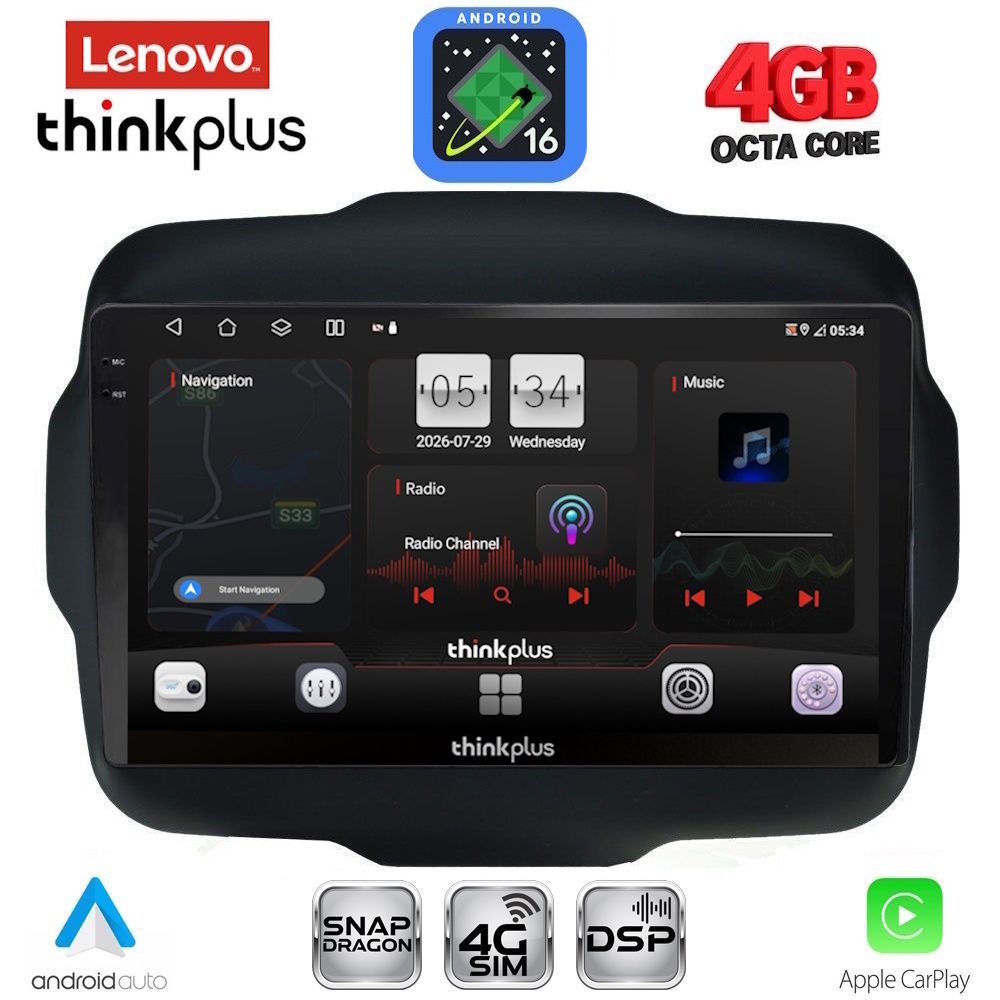 LENOVO LTG 7290_CPA (9inc) MULTIMEDIA TABLET for JEEP RENEGADE mod. 2014-2025 LENOVO LTG 7290_CPA (9inc) MULTIMEDIA TABLET for JEEP RENEGADE mod. 2014-2025