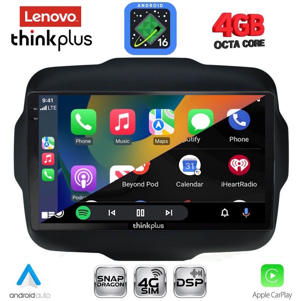 LENOVO LTG 7290_CPA (9inc) MULTIMEDIA TABLET for JEEP RENEGADE mod. 2014-2025 LENOVO LTG 7290_CPA (9inc) MULTIMEDIA TABLET for JEEP RENEGADE mod. 2014-2025