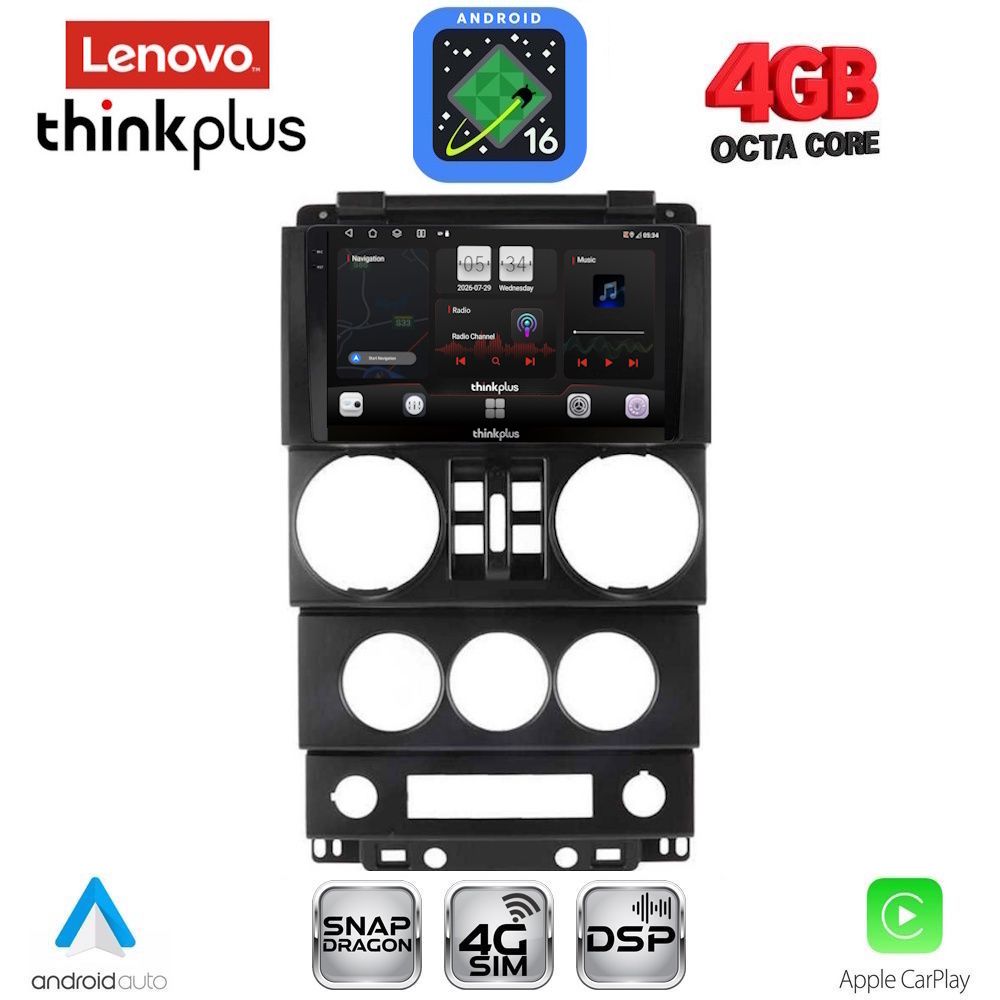 LENOVO LTG 7294_CPA (9inc) MULTIMEDIA TABLET for JEEP WRANGLER mod. 2006-2011 LENOVO LTG 7294_CPA (9inc) MULTIMEDIA TABLET for JEEP WRANGLER mod. 2006-2011