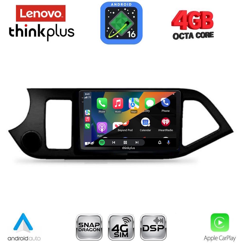 LENOVO LTG 7308_CPA (9inc) MULTIMEDIA TABLET for KIA PICANTO mod. 2011-2017 LENOVO LTG 7308_CPA (9inc) MULTIMEDIA TABLET for KIA PICANTO mod. 2011-2017