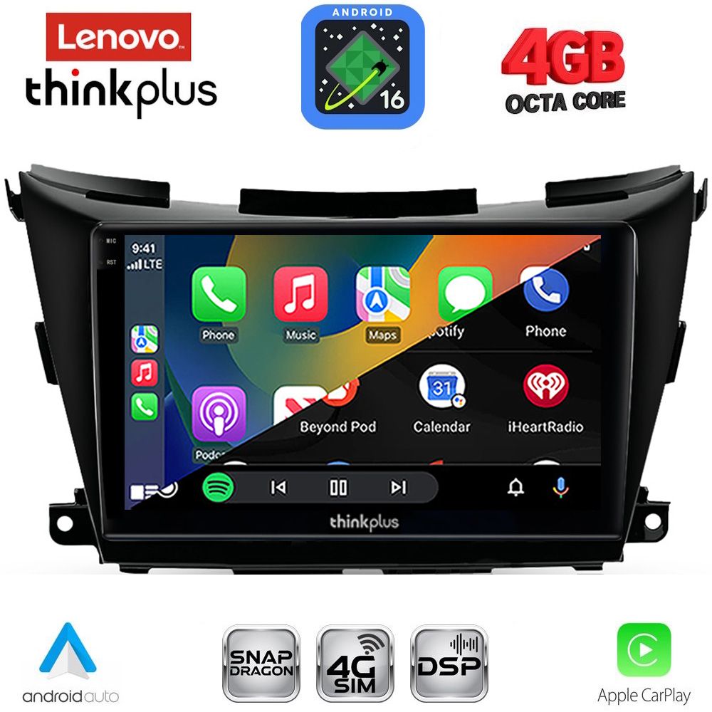 LENOVO LTG 7462B_CPA (9inc) MULTIMEDIA TABLET for NISSAN MURANO mod. 2017-2025 LENOVO LTG 7462B_CPA (9inc) MULTIMEDIA TABLET for NISSAN MURANO mod. 2017-2025