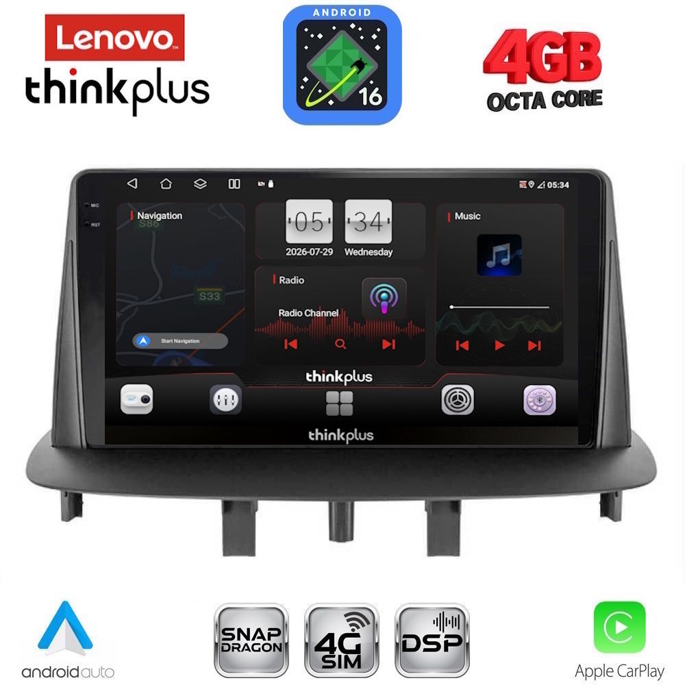 LENOVO LTG 7556_CPA (9inc) MULTIMEDIA TABLET for RENAULT MEGANE 3 mod. 2009-2016 LENOVO LTG 7556_CPA (9inc) MULTIMEDIA TABLET for RENAULT MEGANE 3 mod. 2009-2016