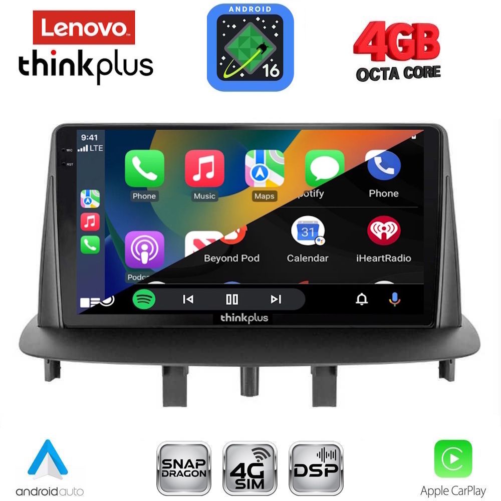 LENOVO LTG 7556_CPA (9inc) MULTIMEDIA TABLET for RENAULT MEGANE 3 mod. 2009-2016 LENOVO LTG 7556_CPA (9inc) MULTIMEDIA TABLET for RENAULT MEGANE 3 mod. 2009-2016