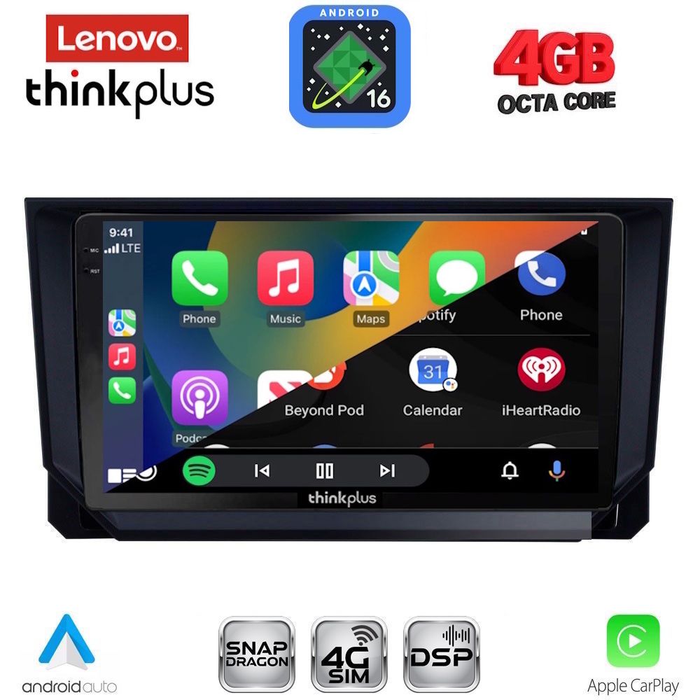 LENOVO LTG 7573_CPA (9inc) MULTIMEDIA TABLET for SEAT ARONA - IBIZA mod. 2018-2026 LENOVO LTG 7573_CPA (9inc) MULTIMEDIA TABLET for SEAT ARONA - IBIZA mod. 2018-2026