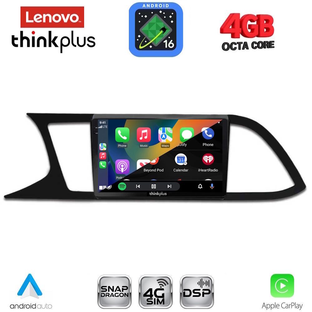 LENOVO LTG 7575_CPA (9inc) MULTIMEDIA TABLET for SEAT LEON mod. 2012-2021 LENOVO LTG 7575_CPA (9inc) MULTIMEDIA TABLET for SEAT LEON mod. 2012-2021