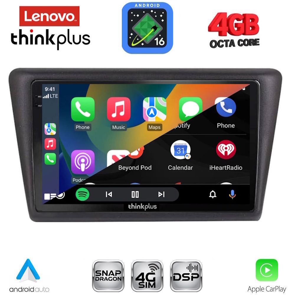 LENOVO LTG 7600_CPA (9inc) MULTIMEDIA TABLET for SKODA RAPID SPACEBACK mod. 2014-2019 LENOVO LTG 7600_CPA (9inc) MULTIMEDIA TABLET for SKODA RAPID SPACEBACK mod. 2014-2019