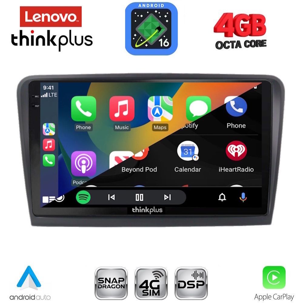 LENOVO LTG 7601_CPA (9inc) MULTIMEDIA TABLET for SKODA RAPID mod. 2012-2023 LENOVO LTG 7601_CPA (9inc) MULTIMEDIA TABLET for SKODA RAPID mod. 2012-2023
