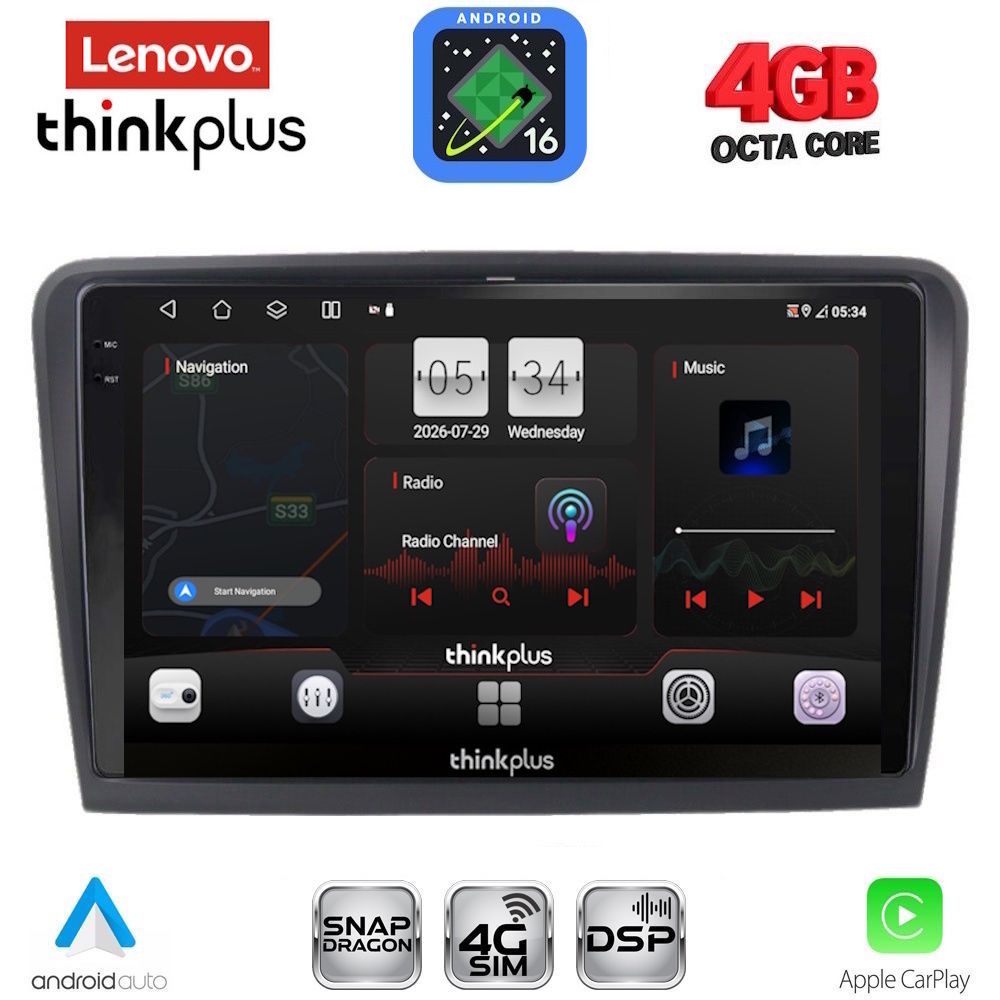 LENOVO LTG 7604A_CPA (9inc) MULTIMEDIA TABLET for SKODA SUPERB mod. 2008-2015 LENOVO LTG 7604A_CPA (9inc) MULTIMEDIA TABLET for SKODA SUPERB mod. 2008-2015