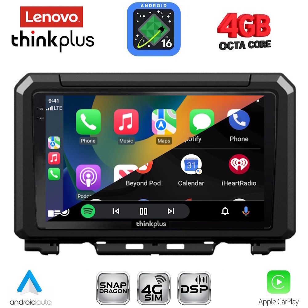 LENOVO LTG 7679_CPA (9inc) MULTIMEDIA TABLET for SUZUKI JIMNY mod. 2017-2026 LENOVO LTG 7679_CPA (9inc) MULTIMEDIA TABLET for SUZUKI JIMNY mod. 2017-2026