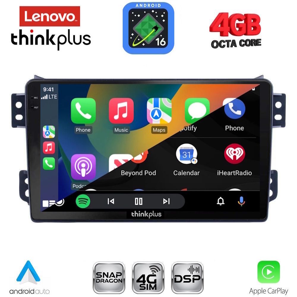 LENOVO LTG 7682_CPA (9inc) MULTIMEDIA TABLET for OPEL AGILA - SUZUKI SPLASH mod. 2008-2018 LENOVO LTG 7682_CPA (9inc) MULTIMEDIA TABLET for OPEL AGILA - SUZUKI SPLASH mod. 2008-2018