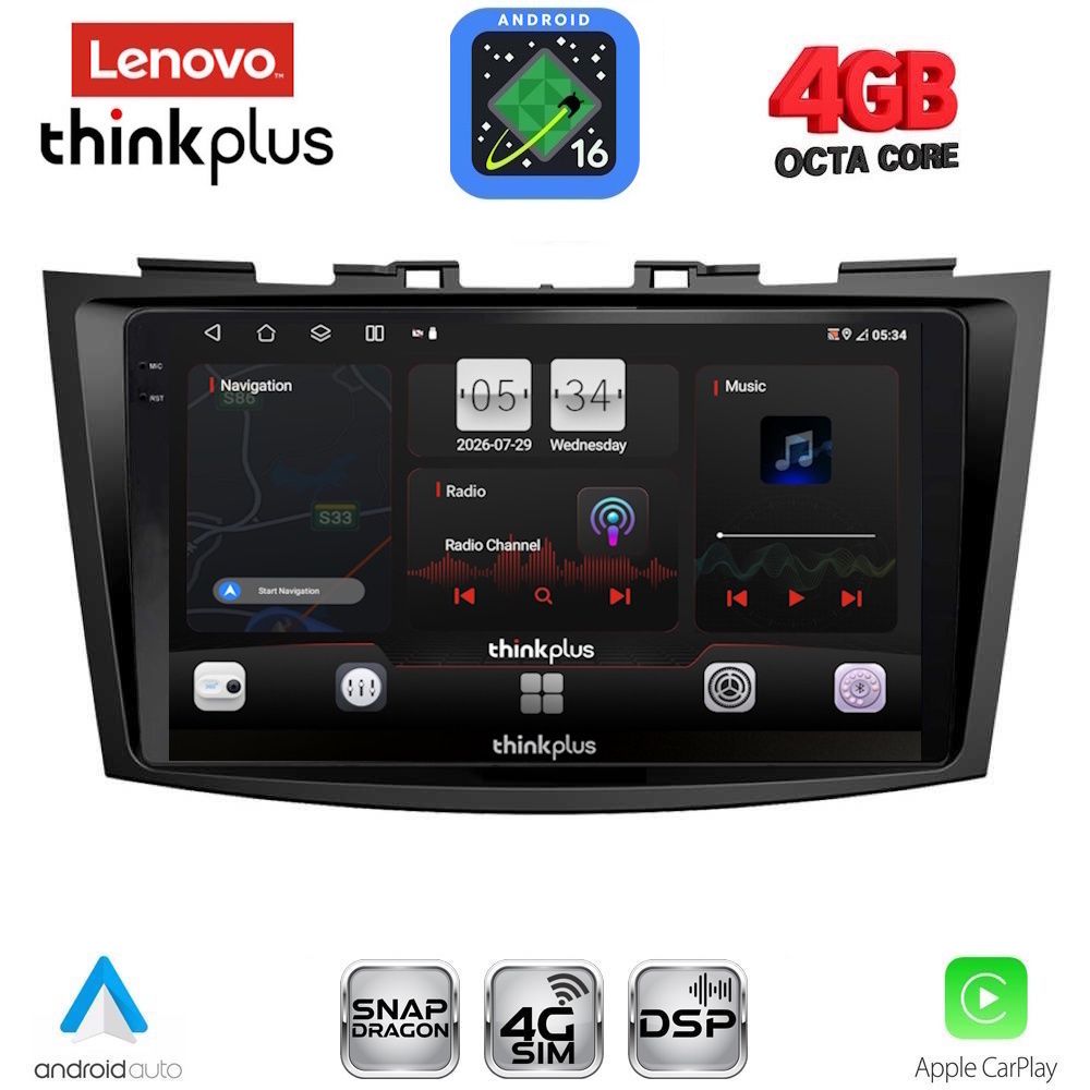 LENOVO LTG 7685_CPA (9inc) MULTIMEDIA TABLET for SUZUKI SWIFT mod. 2011-2016 LENOVO LTG 7685_CPA (9inc) MULTIMEDIA TABLET for SUZUKI SWIFT mod. 2011-2016