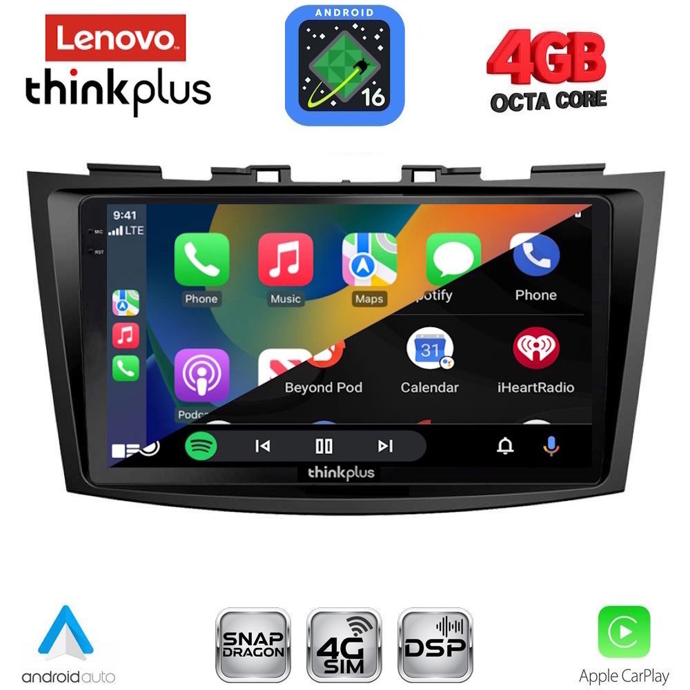 LENOVO LTG 7685_CPA (9inc) MULTIMEDIA TABLET for SUZUKI SWIFT mod. 2011-2016 LENOVO LTG 7685_CPA (9inc) MULTIMEDIA TABLET for SUZUKI SWIFT mod. 2011-2016