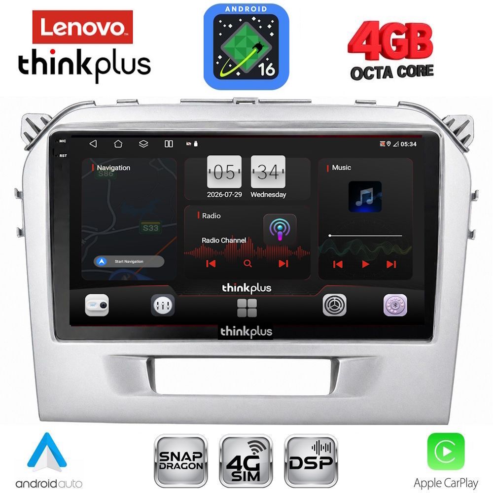 LENOVO LTG 7697SL_CPA (9inc) MULTIMEDIA TABLET for SUZUKI VITARA mod. 2016-2022 (SILVER) LENOVO LTG 7697SL_CPA (9inc) MULTIMEDIA TABLET for SUZUKI VITARA mod. 2016-2022 (SILVER)