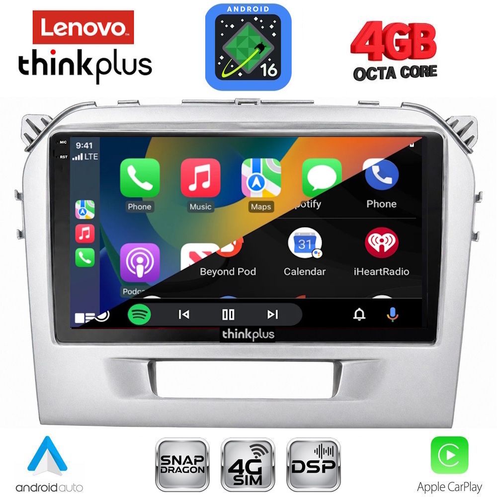 LENOVO LTG 7697BL_CPA (9inc) MULTIMEDIA TABLET for SUZUKI VITARA mod. 2016-2022 (BLACK) LENOVO LTG 7697BL_CPA (9inc) MULTIMEDIA TABLET for SUZUKI VITARA mod. 2016-2022 (BLACK)