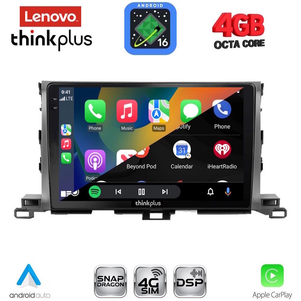 LENOVO LTG 7700_CPA (10inc) MULTIMEDIA TABLET for TOYOTA HIGHLANDER mod. 2014-2019 LENOVO LTG 7700_CPA (10inc) MULTIMEDIA TABLET for TOYOTA HIGHLANDER mod. 2014-2019