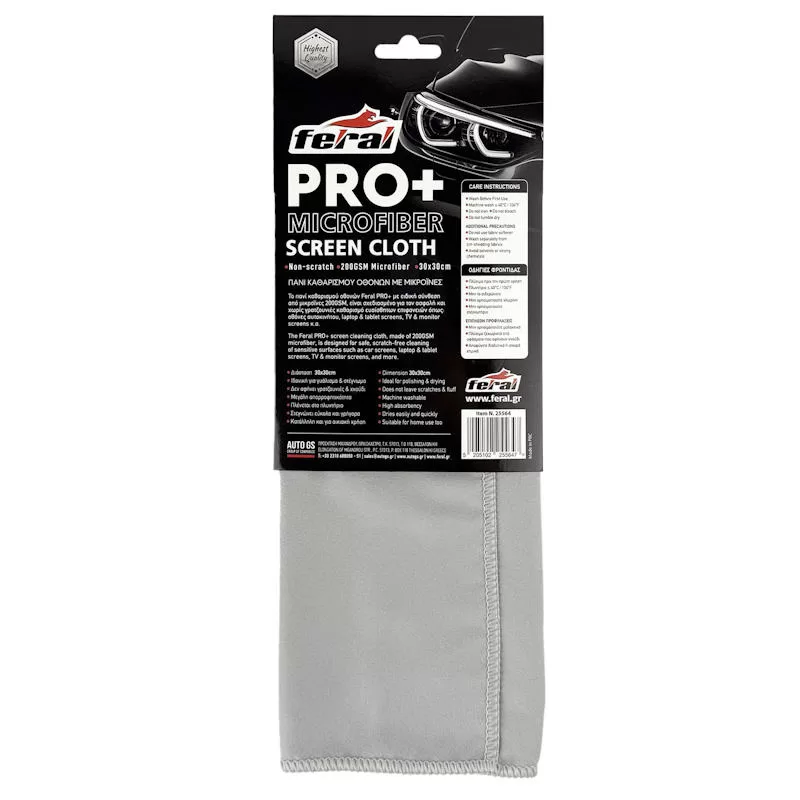 Feral Πετσέτα Microfiber Pro+ 30X30cm 200gsm Ανοιχτό Γκρί 1 Τεμάχιο Feral Πετσέτα Microfiber Pro+ 30X30cm 200gsm Ανοιχτό Γκρί 1 Τεμάχιο