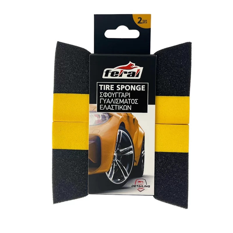 Σφουγγάρια Γυαλίσματος Feral Detaling Pro Ελαστικών 10X6X4cm 2Τεμάχια/Σετ Σφουγγάρια Γυαλίσματος Feral Detaling Pro Ελαστικών 10X6X4cm 2Τεμάχια/Σετ