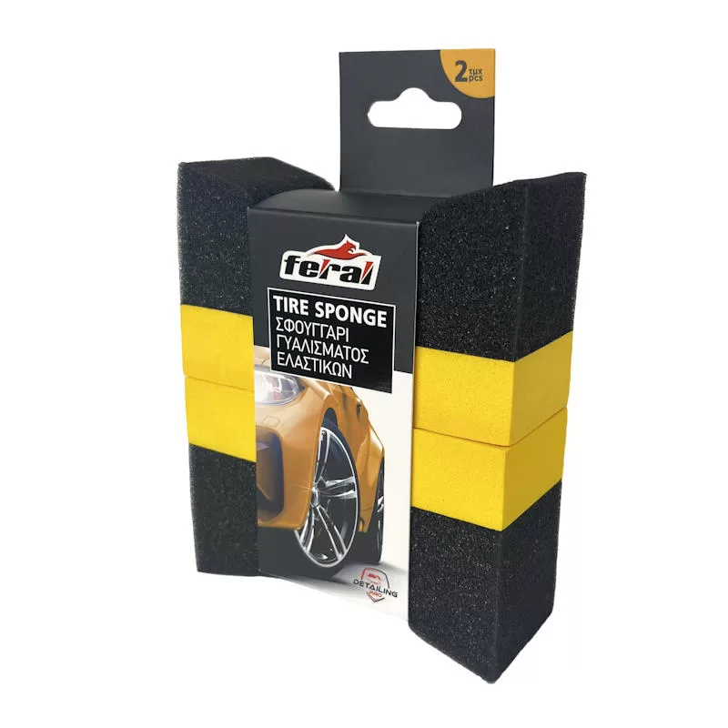 Σφουγγάρια Γυαλίσματος Feral Detaling Pro Ελαστικών 10X6X4cm 2Τεμάχια/Σετ Σφουγγάρια Γυαλίσματος Feral Detaling Pro Ελαστικών 10X6X4cm 2Τεμάχια/Σετ