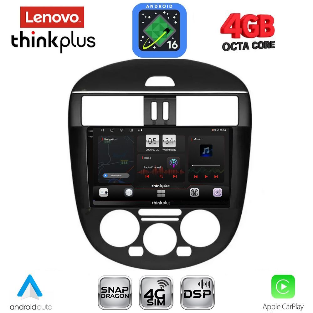 LENOVO LTG 7465B AC_CPA (9inc) MULTIMEDIA TABLET for NISSAN TIIDA mod. 2013-2023 with A/C LENOVO LTG 7465B AC_CPA (9inc) MULTIMEDIA TABLET for NISSAN TIIDA mod. 2013-2023 with A/C