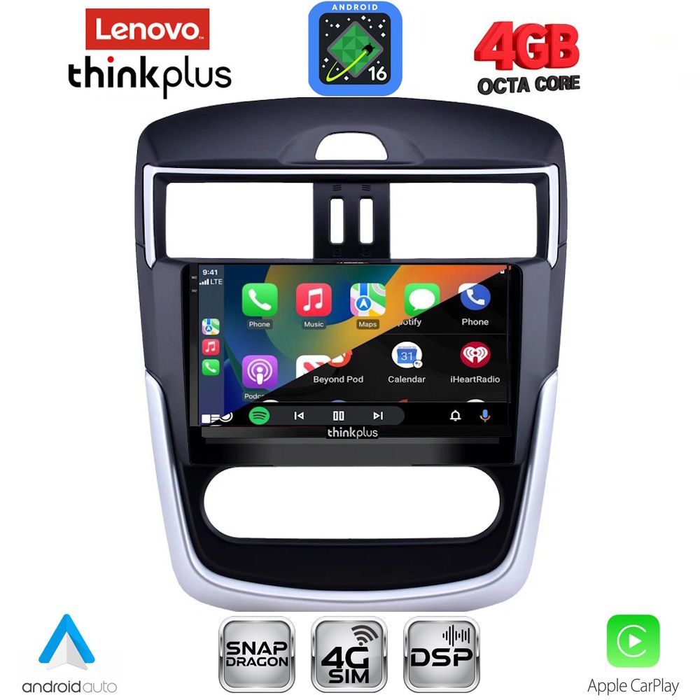 LENOVO LTG 7465B CL_CPA (9inc) MULTIMEDIA TABLET for NISSAN TIIDA mod. 2013-2023 with CLIMA LENOVO LTG 7465B CL_CPA (9inc) MULTIMEDIA TABLET for NISSAN TIIDA mod. 2013-2023 with CLIMA