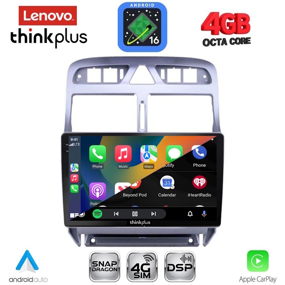 LENOVO LTG 7512_CPA (9inc) MULTIMEDIA TABLET for PEUGEOT 307 mod. 2001-2008 LENOVO LTG 7512_CPA (9inc) MULTIMEDIA TABLET for PEUGEOT 307 mod. 2001-2008