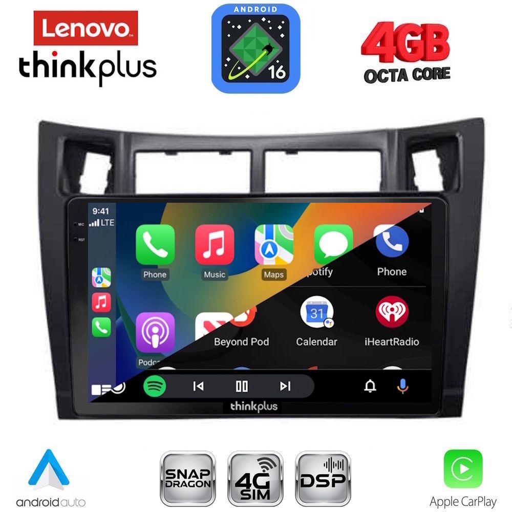 LENOVO LTG 7736BL_CPA (9inc) MULTIMEDIA TABLET for TOYOTA YARIS mod. 2006-2011 (BLACK) LENOVO LTG 7736BL_CPA (9inc) MULTIMEDIA TABLET for TOYOTA YARIS mod. 2006-2011 (BLACK)