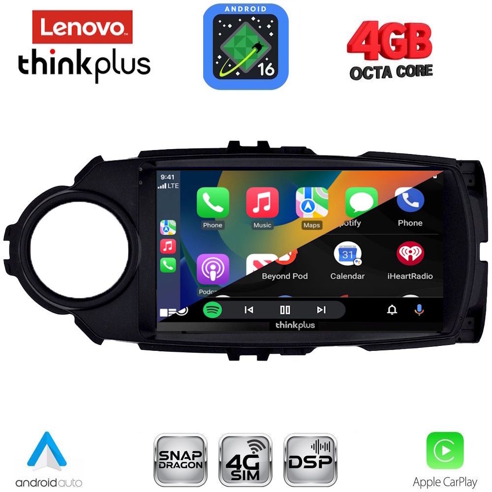 LENOVO LTG 7737FL_CPA (9inc) MULTIMEDIA TABLET for TOYOTA YARIS mod. 2015-2020 LENOVO LTG 7737FL_CPA (9inc) MULTIMEDIA TABLET for TOYOTA YARIS mod. 2015-2020