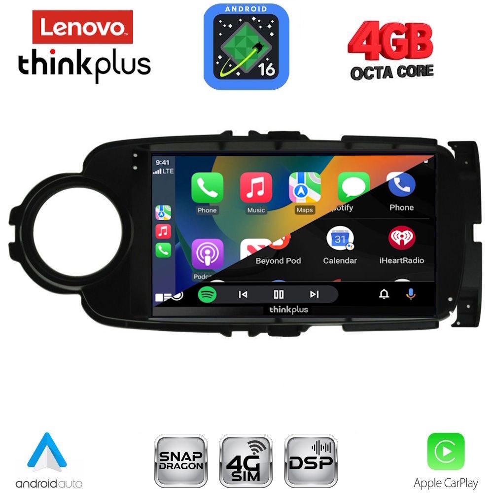 LENOVO LTG 7737BL_CPA (9inc) MULTIMEDIA TABLET for TOYOTA YARIS mod. 2011-2015 (BLACK) LENOVO LTG 7737BL_CPA (9inc) MULTIMEDIA TABLET for TOYOTA YARIS mod. 2011-2015 (BLACK)