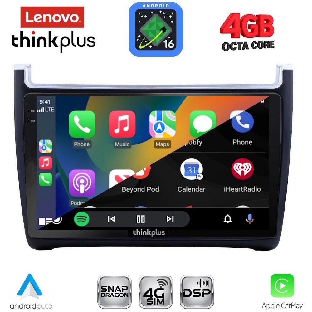 LENOVO LTG 7757_CPA (9inc) MULTIMEDIA TABLET for VW POLO mod. 2014-2017 LENOVO LTG 7757_CPA (9inc) MULTIMEDIA TABLET for VW POLO mod. 2014-2017