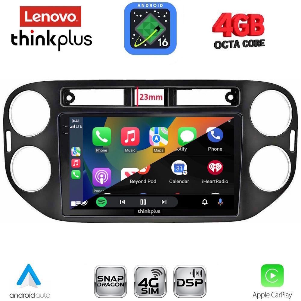 LENOVO LTG 7760BL_CPA (9inc) MULTIMEDIA TABLET for VW TIGUAN mod. 2011-2016 (BLACK) LENOVO LTG 7760BL_CPA (9inc) MULTIMEDIA TABLET for VW TIGUAN mod. 2011-2016 (BLACK)