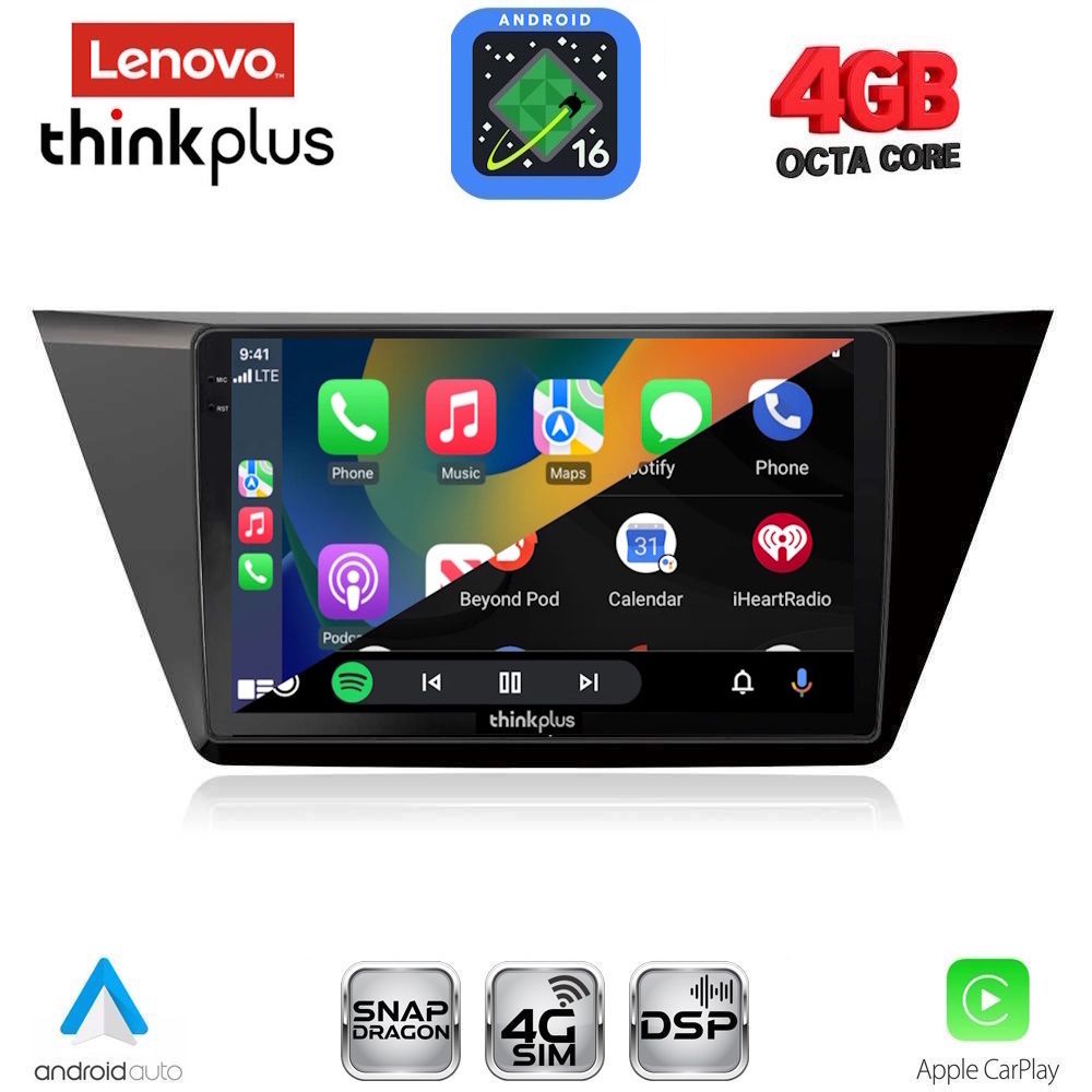 LENOVO LTG 7769_CPA (10inc) MULTIMEDIA TABLET for VW TOURAN mod. 2016-2026 LENOVO LTG 7769_CPA (10inc) MULTIMEDIA TABLET for VW TOURAN mod. 2016-2026