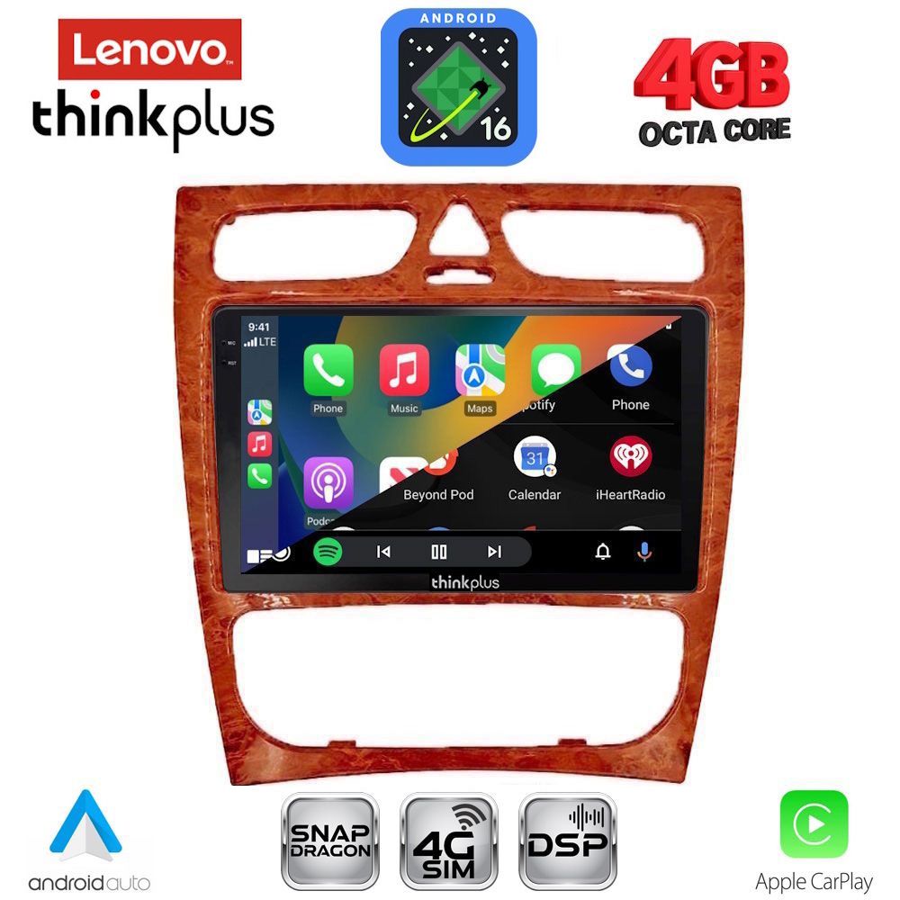 LENOVO LTG 7402CH_CPA (9inc) MULTIMEDIA TABLET for MERCEDES C (W203) mod. 1999-2004 LENOVO LTG 7402CH_CPA (9inc) MULTIMEDIA TABLET for MERCEDES C (W203) mod. 1999-2004