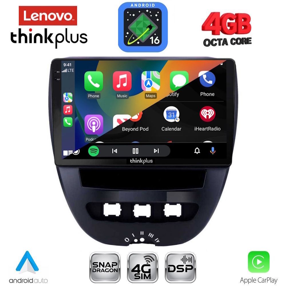 LENOVO LTG 7707_CPA (10inc) MULTIMEDIA TABLET for CITROEN C1-PEUGEOT 107-TOYOTA AYGO mod. 2005-2014 LENOVO LTG 7707_CPA (10inc) MULTIMEDIA TABLET for CITROEN C1-PEUGEOT 107-TOYOTA AYGO mod. 2005-2014
