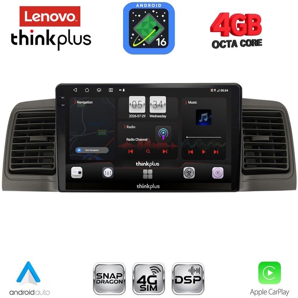 LENOVO LTG 7712BL_CPA (9inc) MULTIMEDIA TABLET for TOYOTA COROLLA mod. 2001-2006 (BLACK) LENOVO LTG 7712BL_CPA (9inc) MULTIMEDIA TABLET for TOYOTA COROLLA mod. 2001-2006 (BLACK)