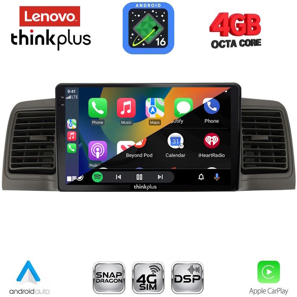 LENOVO LTG 7712BL_CPA (9inc) MULTIMEDIA TABLET for TOYOTA COROLLA mod. 2001-2006 (BLACK) LENOVO LTG 7712BL_CPA (9inc) MULTIMEDIA TABLET for TOYOTA COROLLA mod. 2001-2006 (BLACK)