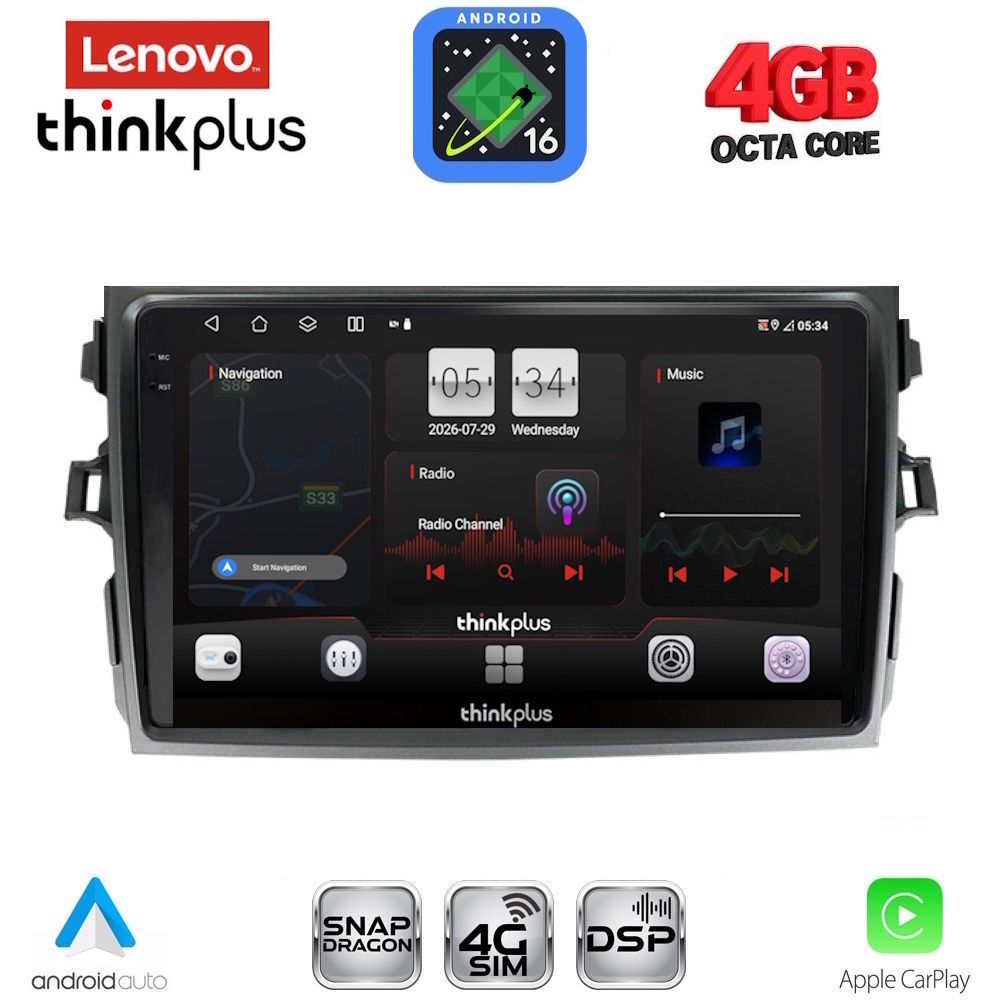 LENOVO LTG 7713_CPA (9inc) MULTIMEDIA TABLET for TOYOTA COROLLA 4D mod. 2006-2012 LENOVO LTG 7713_CPA (9inc) MULTIMEDIA TABLET for TOYOTA COROLLA 4D mod. 2006-2012
