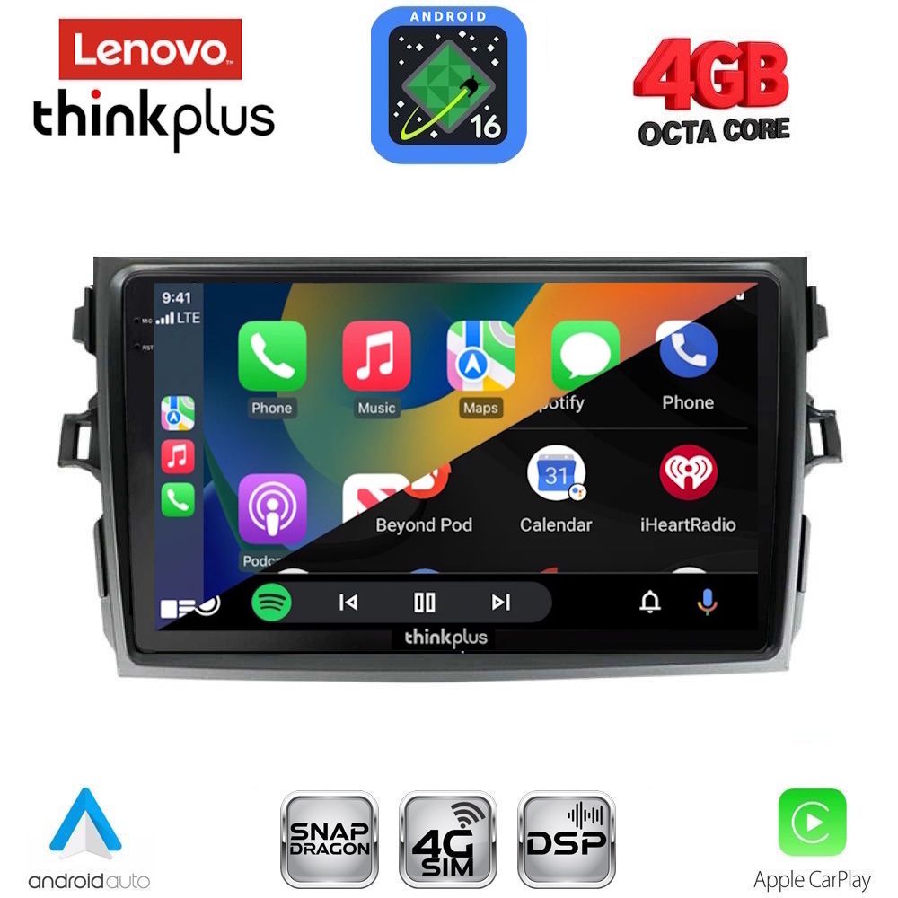 LENOVO LTG 7713_CPA (9inc) MULTIMEDIA TABLET for TOYOTA COROLLA 4D mod. 2006-2012 LENOVO LTG 7713_CPA (9inc) MULTIMEDIA TABLET for TOYOTA COROLLA 4D mod. 2006-2012