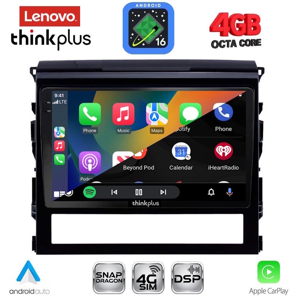 LENOVO LTG 7725_CPA (9inc) MULTIMEDIA TABLET for TOYOTA LANDCRUISER mod. 2016-2019 LENOVO LTG 7725_CPA (9inc) MULTIMEDIA TABLET for TOYOTA LANDCRUISER mod. 2016-2019