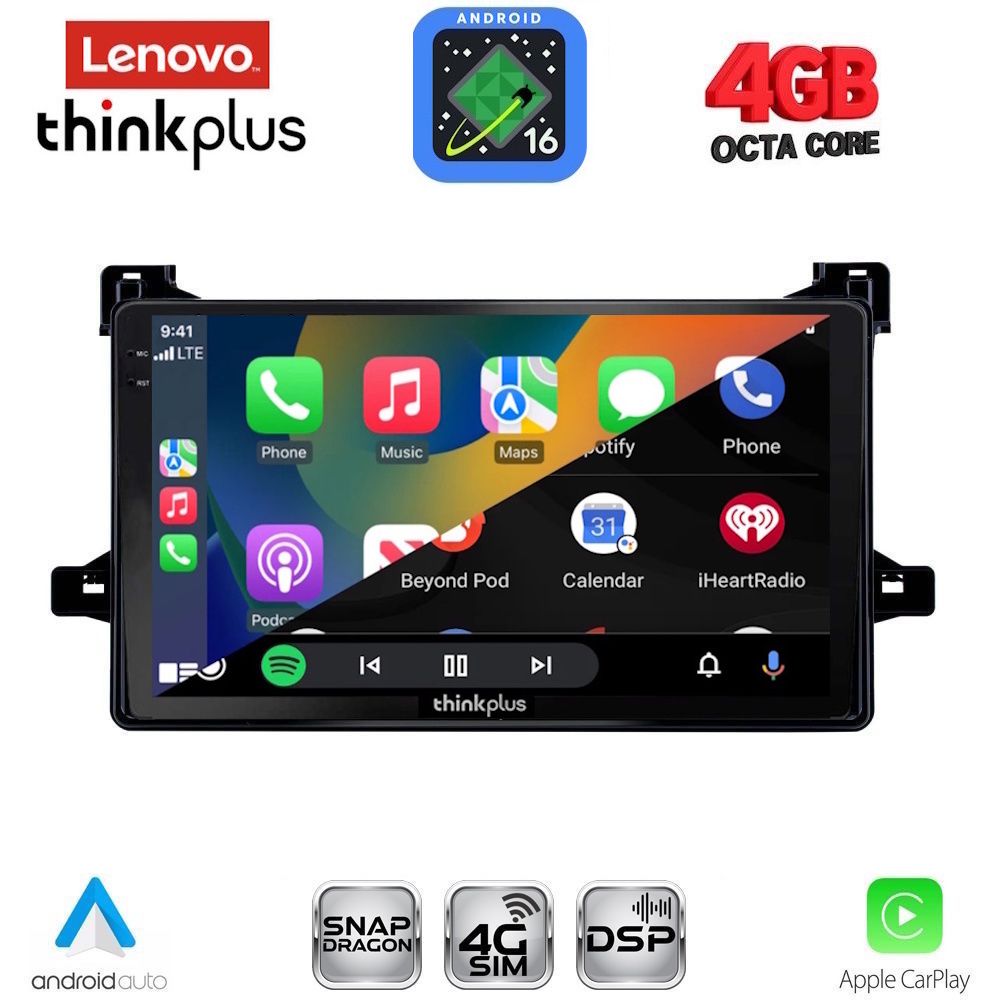 LENOVO LTG 7727_CPA (9inc) MULTIMEDIA TABLET for TOYOTA PRIUS mod. 2016-2020 LENOVO LTG 7727_CPA (9inc) MULTIMEDIA TABLET for TOYOTA PRIUS mod. 2016-2020