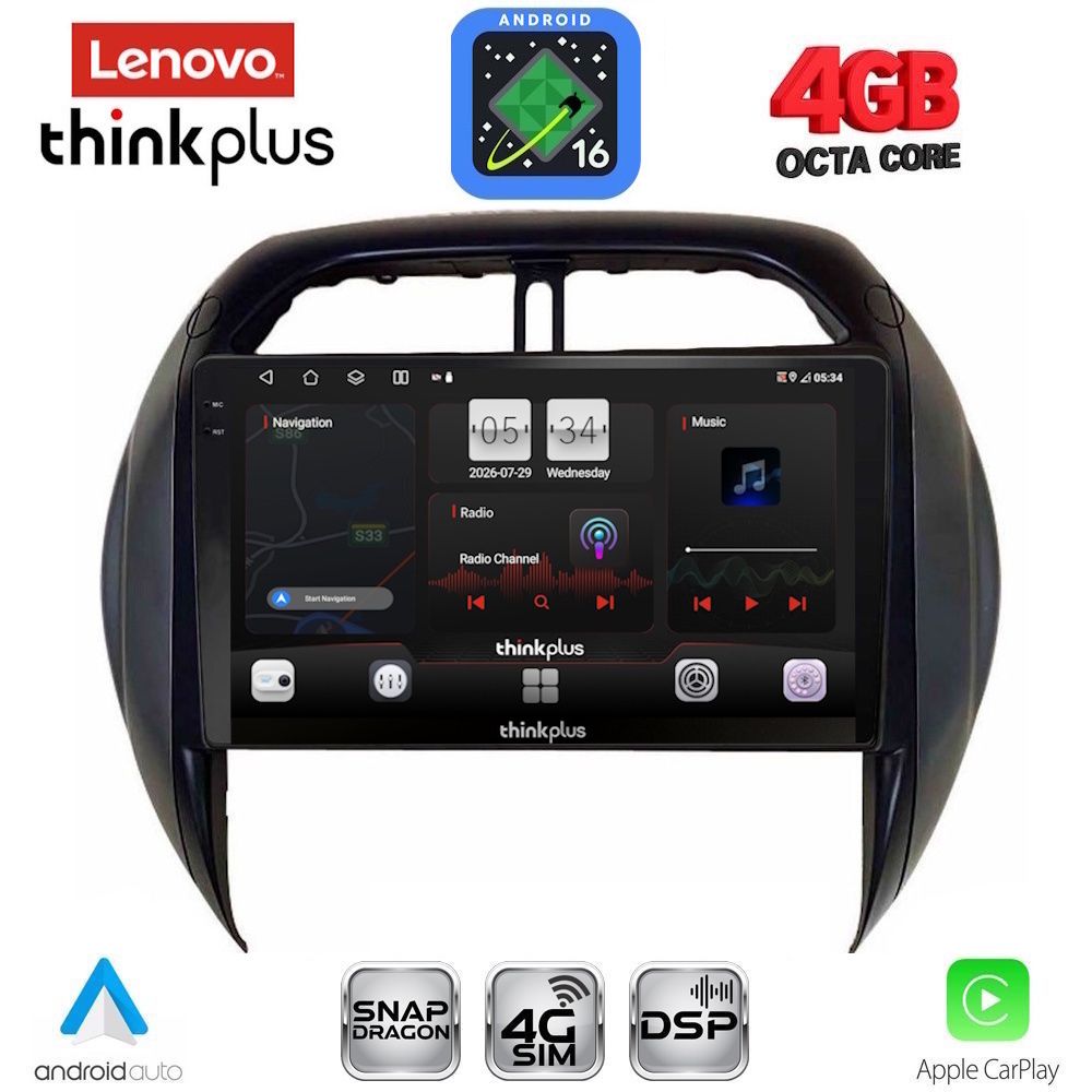 LENOVO LTG 7730CL_CPA (9inc) MULTIMEDIA TABLET for TOYOTA RAV 4 mod. 2000-2006 with CLIMA LENOVO LTG 7730CL_CPA (9inc) MULTIMEDIA TABLET for TOYOTA RAV 4 mod. 2000-2006 with CLIMA