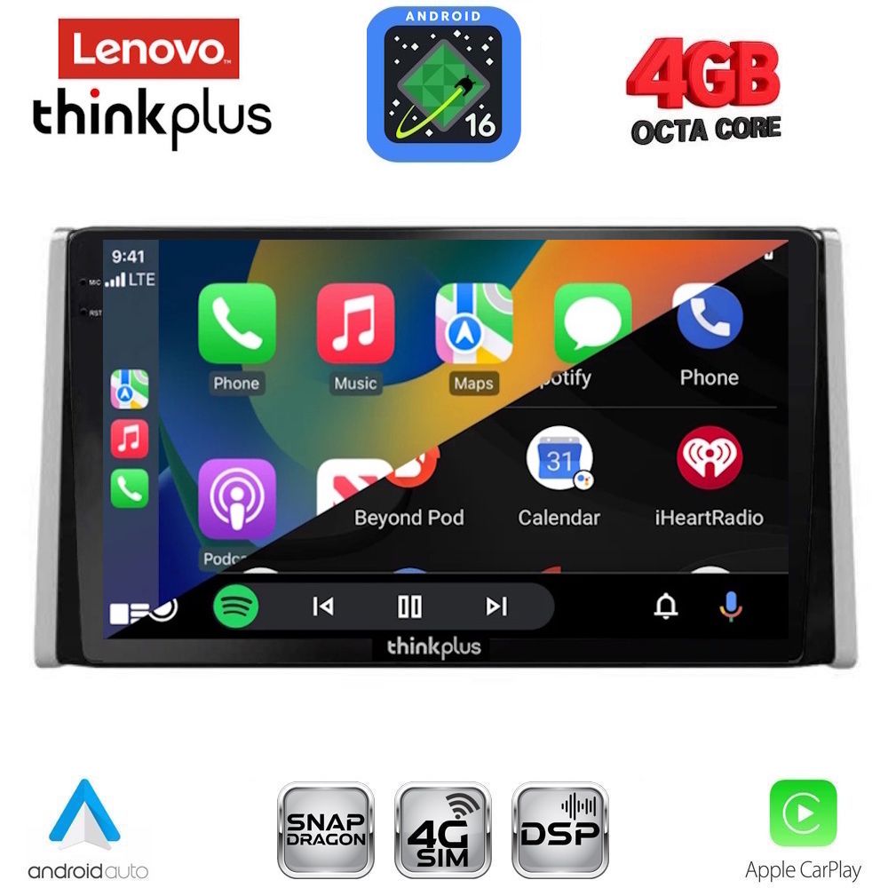 LENOVO LTG 7734_CPA (10inc) MULTIMEDIA TABLET for TOYOTA RAV 4 mod. 2019-2025 LENOVO LTG 7734_CPA (10inc) MULTIMEDIA TABLET for TOYOTA RAV 4 mod. 2019-2025