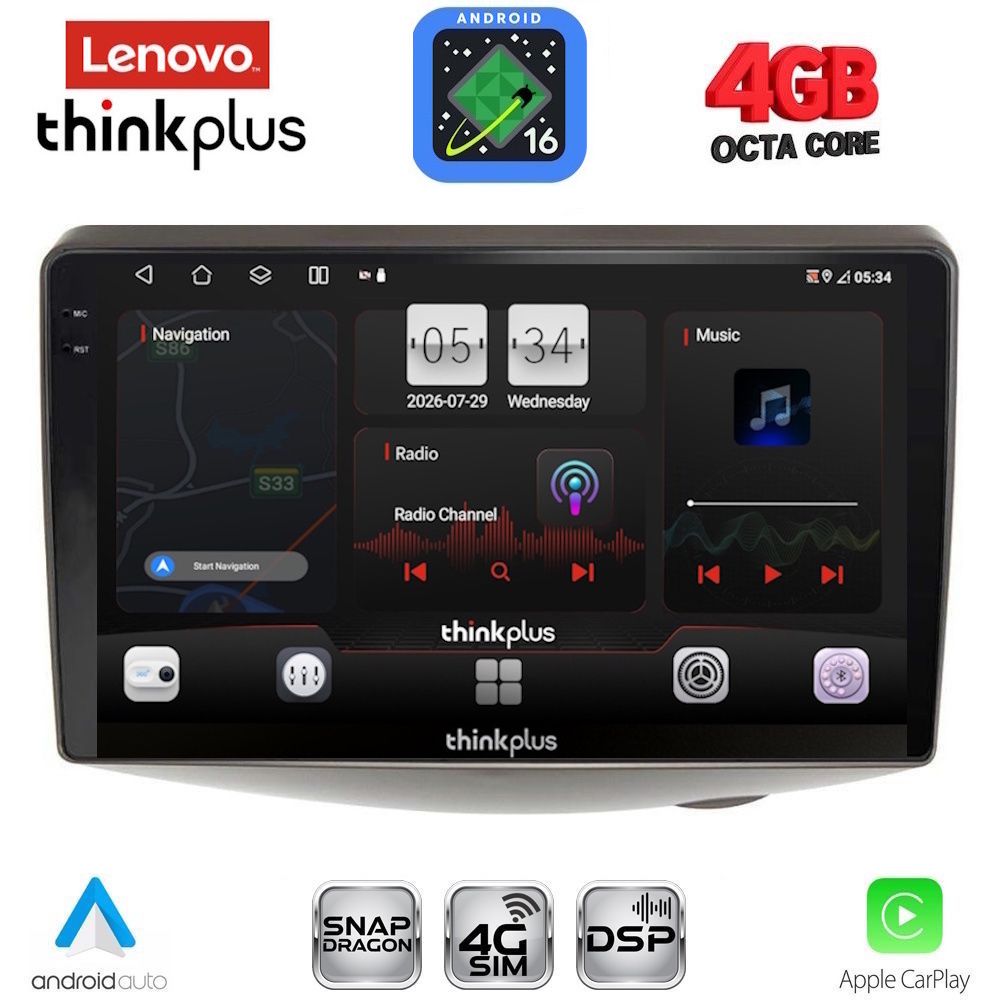 LENOVO LTG 7735_CPA (9inc) MULTIMEDIA TABLET for TOYOTA YARIS mod. 1999-2006 LENOVO LTG 7735_CPA (9inc) MULTIMEDIA TABLET for TOYOTA YARIS mod. 1999-2006