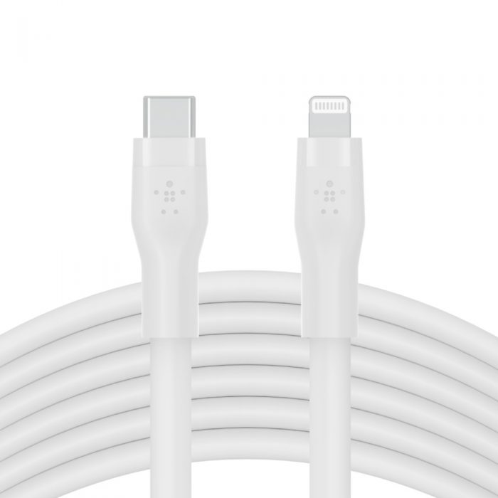 BOOST CHARGE™ USB-C to LTG_silicone, 3M, White BOOST CHARGE™ USB-C to LTG_silicone, 3M, White